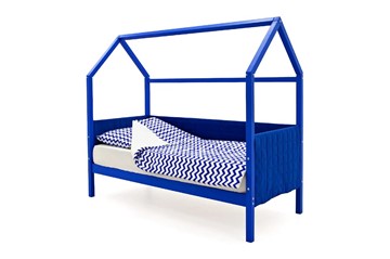 Кровать-домик «Svogen синий» мягкая в Советском