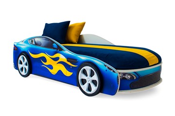 Кровать-машина в детскую Бондимобиль синий в Сургуте