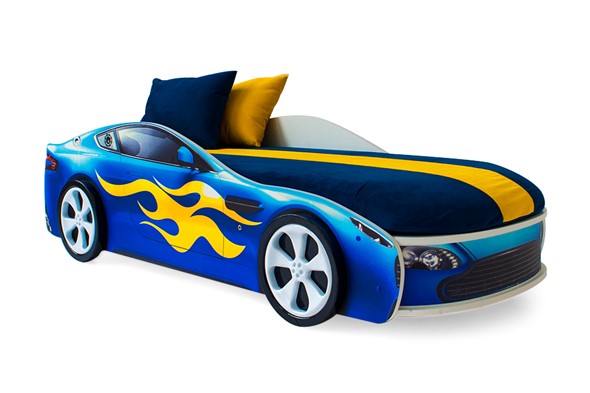 Кровать-машина в детскую Бондимобиль синий в Лангепасе - изображение