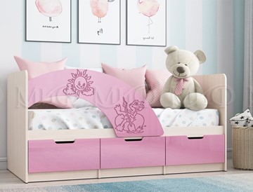 Кровать с бортиками Юниор-3, Розовый металлик в Нягани