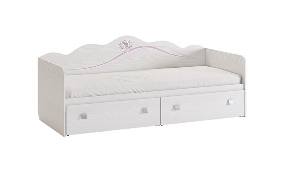 Детская кровать Фэнтези с ящиками, белый рамух в Когалыме - изображение