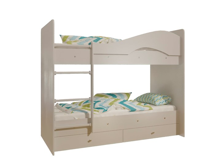 Двухэтажная кровать Мая с 2 ящиками на щитах, цвет Млечный дуб в Нижневартовске - изображение 4