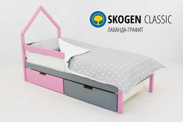 Детская кровать-домик мини Skogen лаванда-графит в Лангепасе