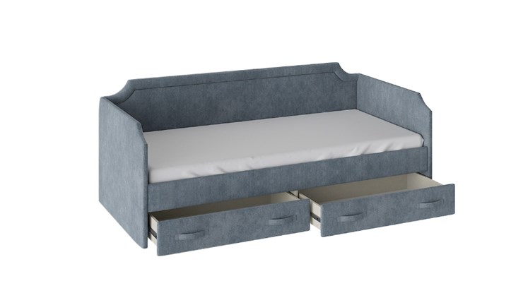 Подростковая кровать Кантри Тип 1, ТД-308.12.02 (Замша синяя) в Нягани - изображение 1