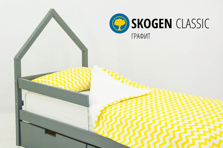 Кровать-домик мини Skogen графит в Лангепасе - изображение 3