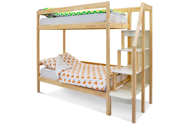 Детская двухэтажная кровать Svogen натура в Когалыме - изображение 2