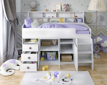 Детская кровать-чердак Малыш-5, цвет Винтерберг в Когалыме - предосмотр 3