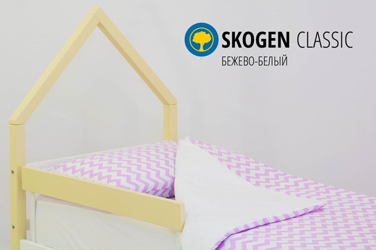 Детская кровать-домик мини Skogen бежево-белый в Лангепасе - изображение 3