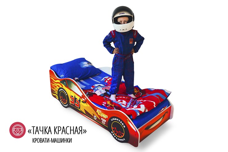 Детская кровать-машина Тачка красная в Сургуте - изображение 1