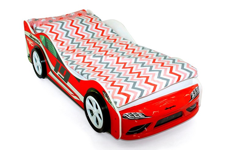 Кровать-машина в детскую Супра красная в Когалыме - изображение 2