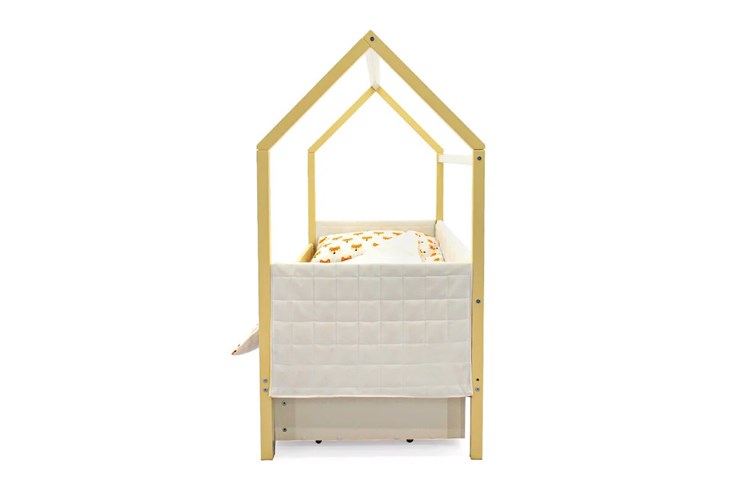 Кровать-домик «Svogen бежево-белый» мягкая в Урае - изображение 5
