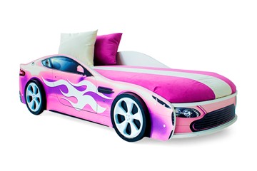 Кровать-машина Бондимобиль розовый в Сургуте