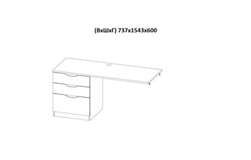 Кровать-чердак с письменным столом и шкафом POLINI Kids Simple Белый / Бетон в Урае - предосмотр 9