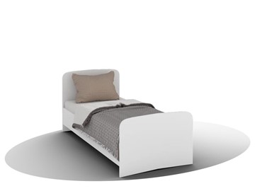 Односпальная кровать ВЕГА Кровать Кр-08 900 с плоским основанием (Белый древесный) в Югорске