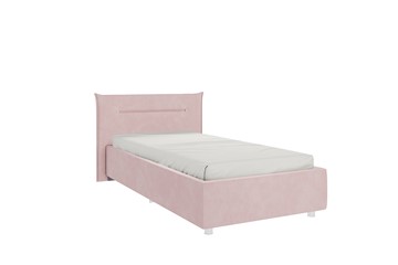 Детская кровать 0.9 Альба, нежно-розовый (велюр) в Лангепасе