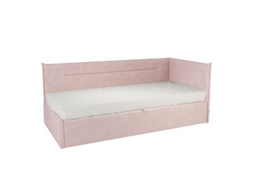 Детская кровать 0.9 Альба (Тахта), нежно-розовый (велюр) в Лангепасе