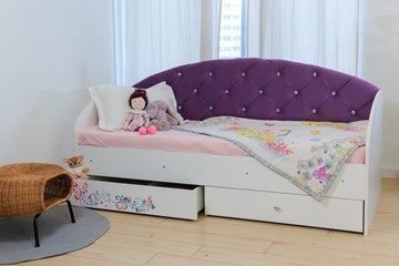 Кровать детская односпальная Эльза без бортика, Фиолетовый (латы) в Лангепасе - предосмотр 5
