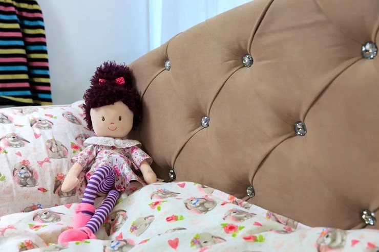 Детская кровать односпальная Эльза без бортика, Бежевый (латы) в Когалыме - изображение 2