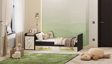 Детская кровать с комодом Фея 1100 Зайчонок Венге-бежевый в Югорске - предосмотр 5