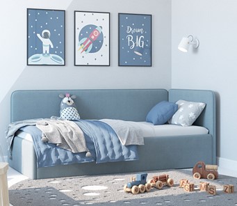 Детская кровать Leonardo голубой 160х70 в Лангепасе - предосмотр 4
