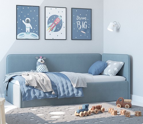 Детская кровать Leonardo голубой 160х70 в Лангепасе - изображение 4