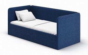 Кровать в детскую Leonardo синий 160х70 с боковиной в Лангепасе