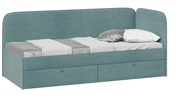 Кровать детская Молли тип 1 (80), Микровелюр Scandi Indigo 11 в Лангепасе - изображение