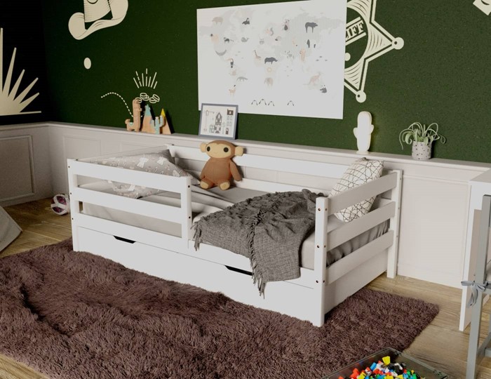 Кровать детская Софа с ящиками, цвет белый в Лангепасе - изображение 3