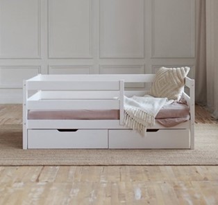 Кровать детская Софа с ящиками, цвет белый в Лангепасе