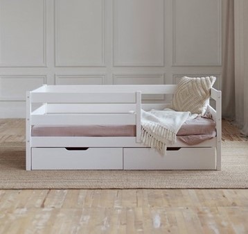 Кровать детская Софа с ящиками, цвет белый в Лангепасе - изображение