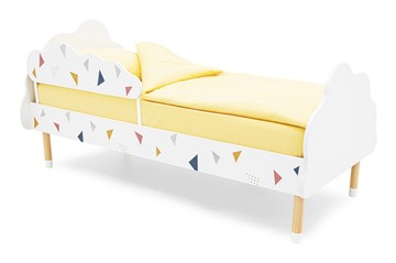 Детская кровать Stumpa Облако "Треугольники желтый, синий, розовый" в Лангепасе