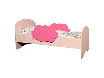 Кровать детская Тучка, корпус Дуб млечный, фасад Розовый в Югорске