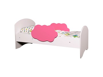 Кровать детская Тучка, корпус Белый, фасад Розовый в Урае