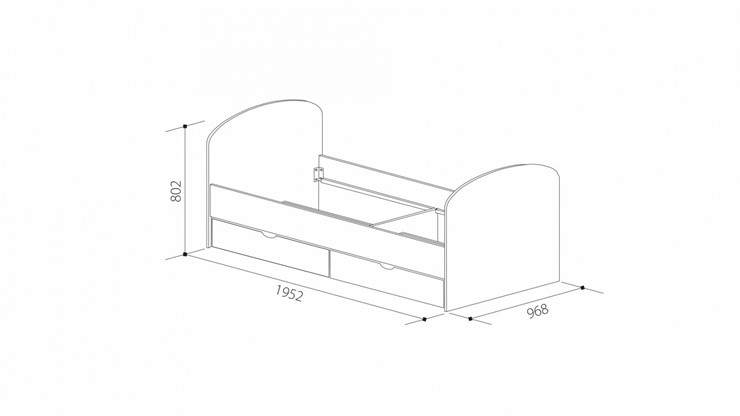 Подростковая кровать Юниор-6 с ящиками в Лангепасе - изображение 2