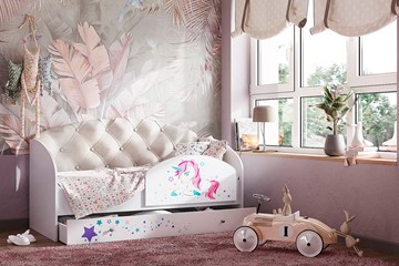 Детская кровать Звездочка с бортиком, Бежевый в Нижневартовске