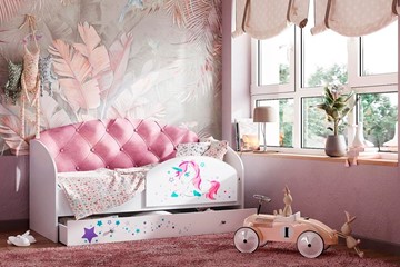 Кровать с бортиками Звездочка с бортиком, Розовый в Ханты-Мансийске