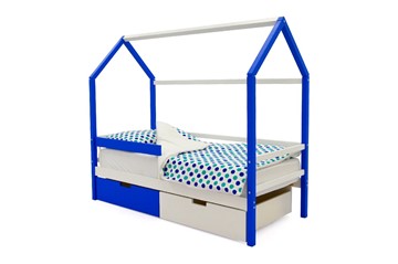Кровать-домик в детскую Svogen сине-белый в Лангепасе