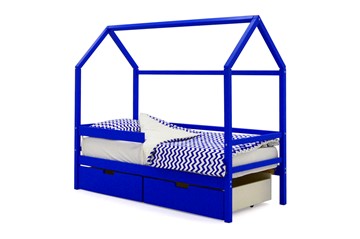 Кровать-домик в детскую Svogen синий в Радужном