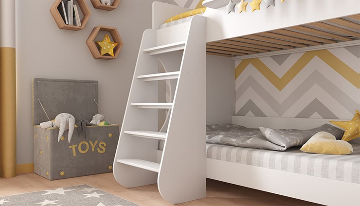 Кровать двухъярусная POLINI Kids Dream 1500 Белый в Урае - изображение 5