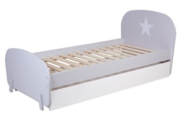 Кровать с ящиком POLINI Kids Mirum 1915 Серый / Белый в Урае