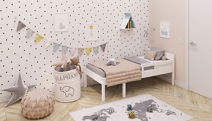 Детская кровать POLINI Kids Simple 935 Белый в Урае - изображение 6