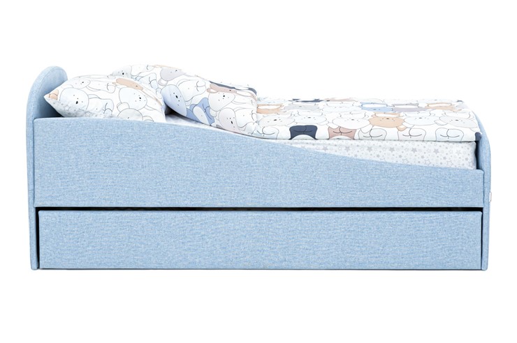 Кровать в детскую с ящиком Letmo небесный (рогожка) в Когалыме - изображение 10