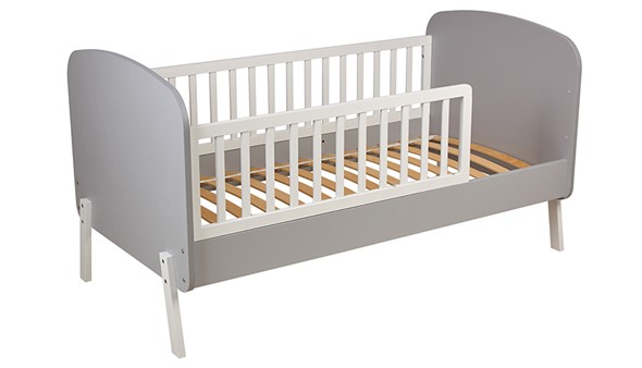 Детская кровать POLINI Kids Mirum 2000 Серый-Белый в Когалыме - изображение