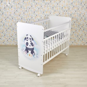 Детская кровать для мальчика Фея 702 Милые панды, белый в Лангепасе