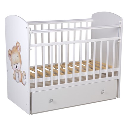 Детская кроватка Фея 750 Медвежонок Белый в Урае - изображение