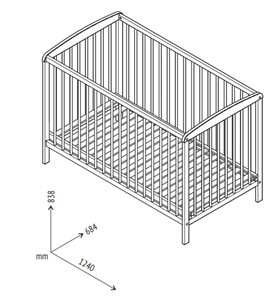 Кроватка для новорожденных POLINI Kids Simple 101 Натуральный в Советском - предосмотр 9