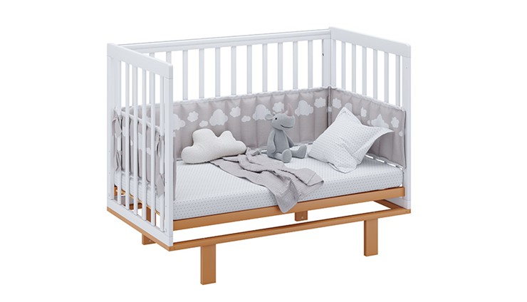Детская кровать серия 3400 POLINI Kids Simple 340 Белый / Бук в Когалыме - изображение 10