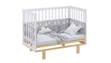 Детская кроватка серия 3400 POLINI Kids Simple 340 Белый / Натуральный в Югорске - предосмотр 8