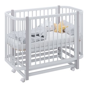 Детская кровать POLINI Kids Simple 350 Белый / Серый в Радужном