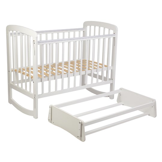 Кроватка для новорожденных с маятником POLINI Kids Simple 304 Белый в Лангепасе - изображение 1